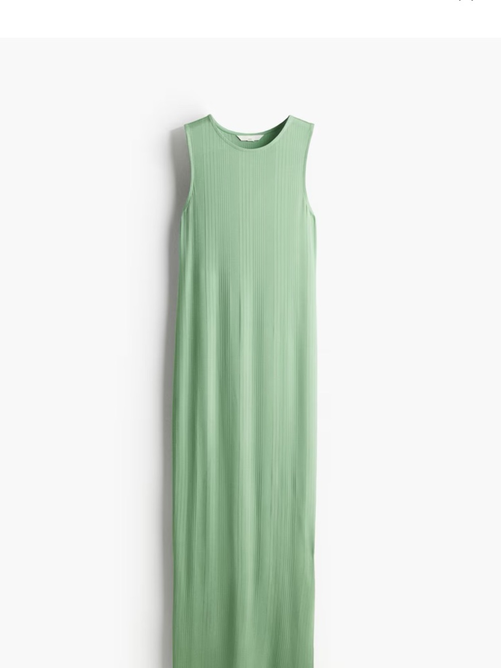 H&M Sleeveless Ribbed Maxi Dress in Mint